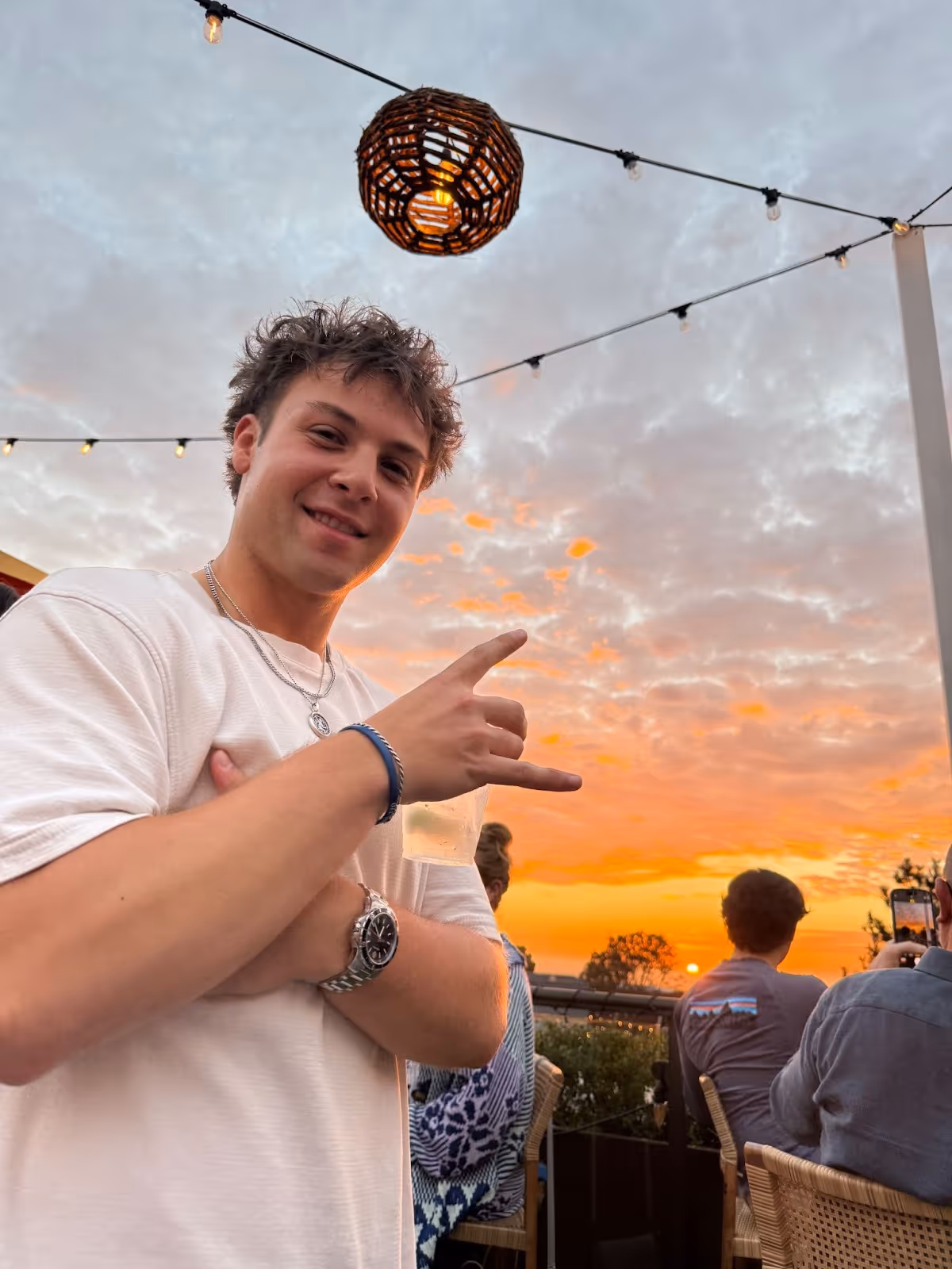 Brody Stannard posing for the camera at sunset.